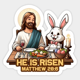 Matthew 28:6 He Is Risen Sticker